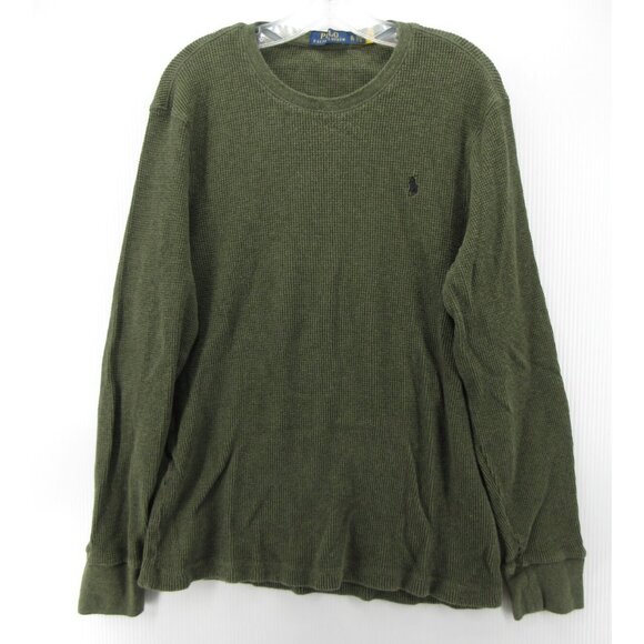 Ralph Lauren Polo Shirt XL Pullover T Tee Thermal Waffle Pony Logo - Picture 1 of 11
